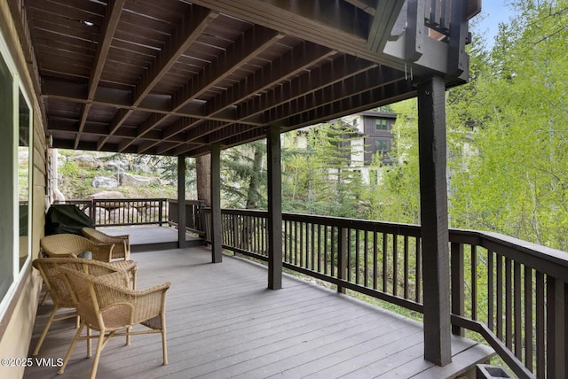 2821 Basingdale Blvd Unit 4, Vail, CO 81657 - view of wooden terrace
