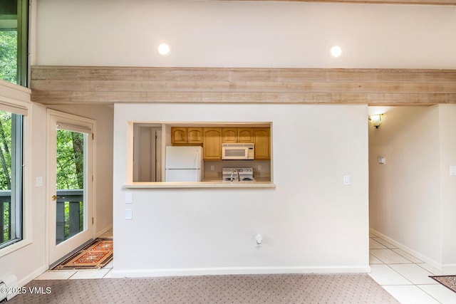 929 Red Sandstone Rd Unit 15D, Vail, CO 81657 - unfurnished living room with light tile patterned floors and recessed lighting