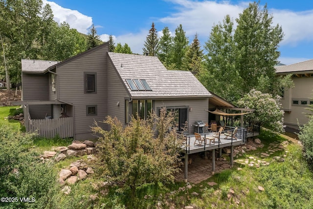 960 June Creek Rd, Edwards, CO 81632 - back of property with a wooden deck