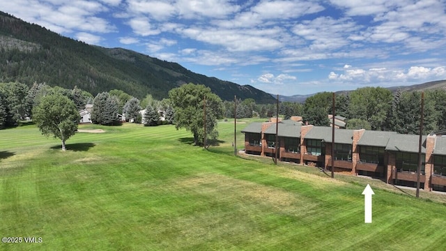54 Columbine Cir Unit 14, Eagle-Vail, CO 81620 - surrounding community featuring a lawn and a deck with mountain view
