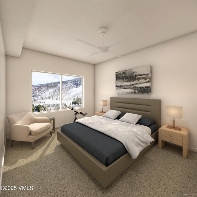 1281 N Frontage Rd W Unit A303, Vail, CO 81657 - carpeted bedroom featuring ceiling fan and baseboards