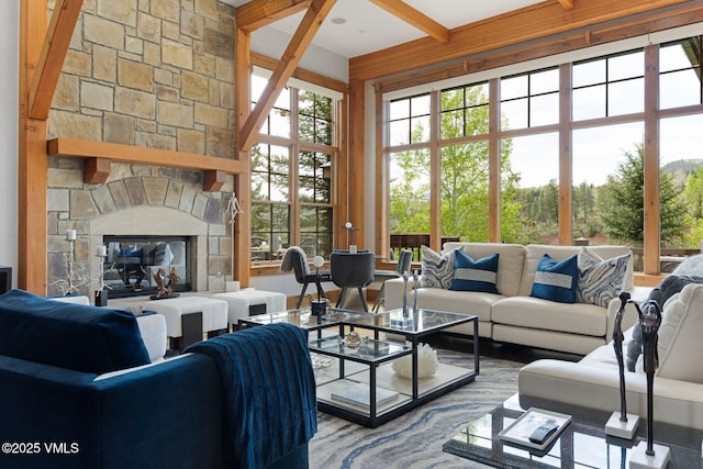 124 Grey Hawk Ln, Edwards, CO 81632 - living room with a fireplace