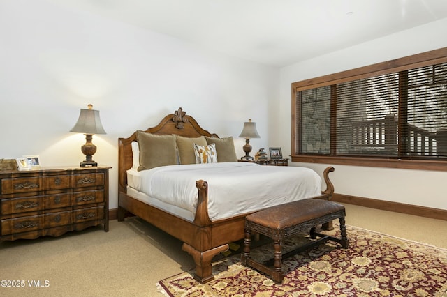 view of carpeted bedroom