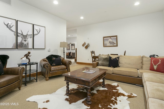 view of carpeted living room