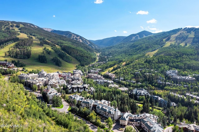 60 Elk Track Ct, Beaver Creek, CO 81620 - drone / aerial view of a mountain backdrop and a heavily wooded area