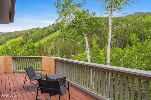 60 Elk Track Ct, Beaver Creek, CO 81620 - deck with a wooded view