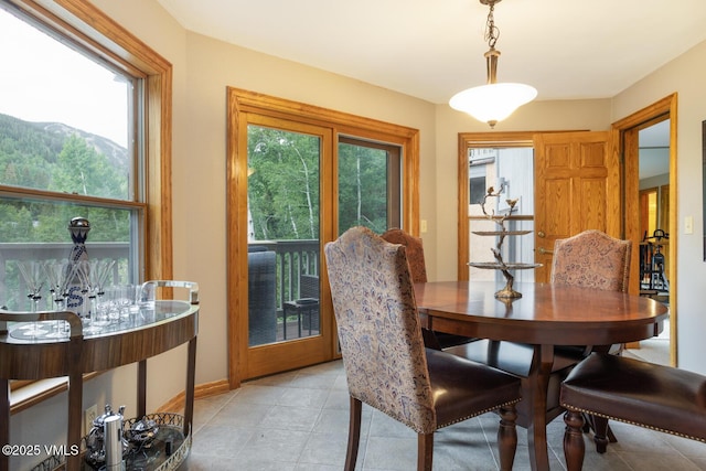 60 Elk Track Ct, Beaver Creek, CO 81620 - dining area with baseboards and light tile patterned floors