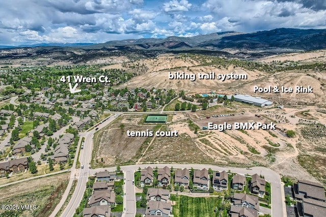 41 Wren Ct, Eagle, CO 81631 - aerial view of residential area with mountains