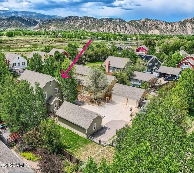 41 Wren Ct, Eagle, CO 81631 - aerial view of residential area with a mountain backdrop