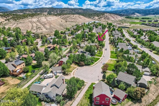41 Wren Ct, Eagle, CO 81631 - aerial perspective of suburban area featuring mountains