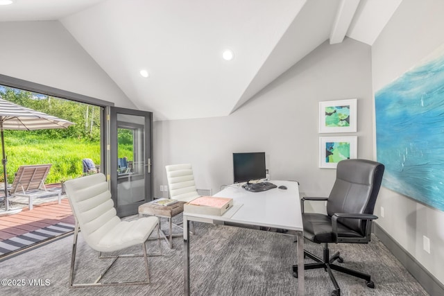 25 W Timber Draw Dr, Edwards, CO 81632 - carpeted home office featuring recessed lighting and baseboards