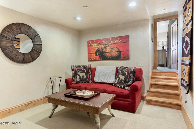 view of carpeted living room