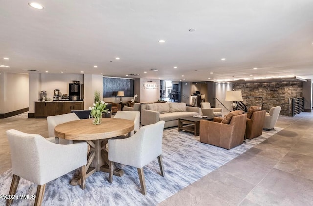 120 Offerson Rd Unit A160, Beaver Creek, CO 81620 - dining space featuring recessed lighting and light tile patterned flooring