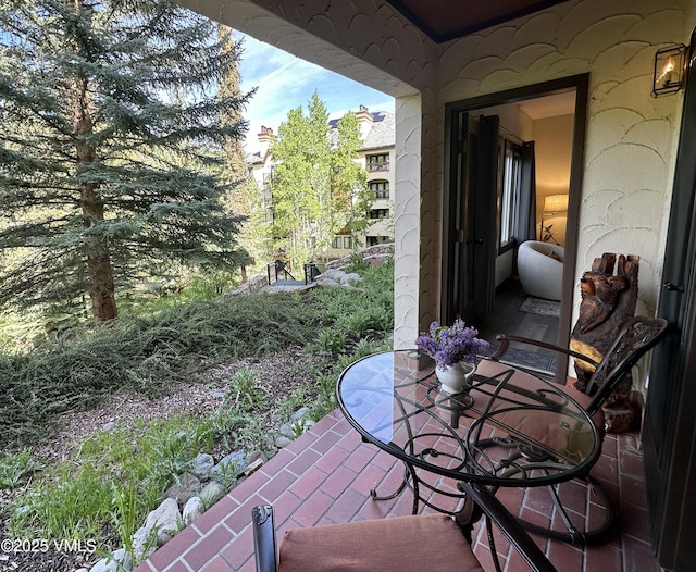 120 Offerson Rd Unit A160, Beaver Creek, CO 81620 - view of patio / terrace with outdoor dining area