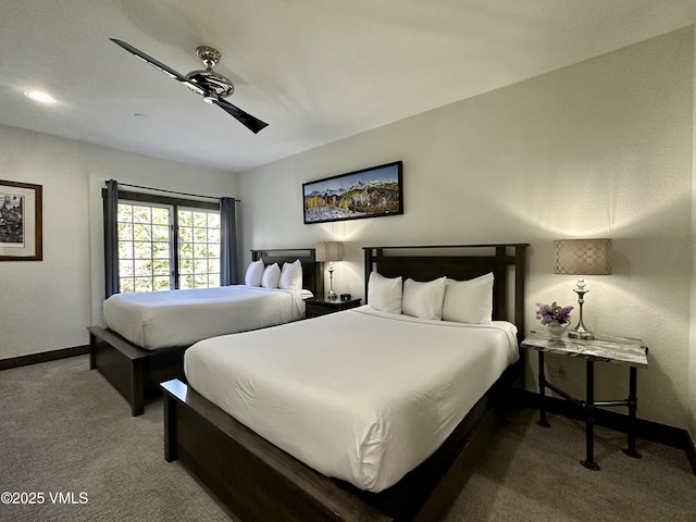 120 Offerson Rd Unit A160, Beaver Creek, CO 81620 - carpeted bedroom with baseboards and a ceiling fan