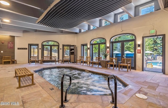 120 Offerson Rd Unit A160, Beaver Creek, CO 81620 - indoor pool featuring french doors and an in-ground hot tub