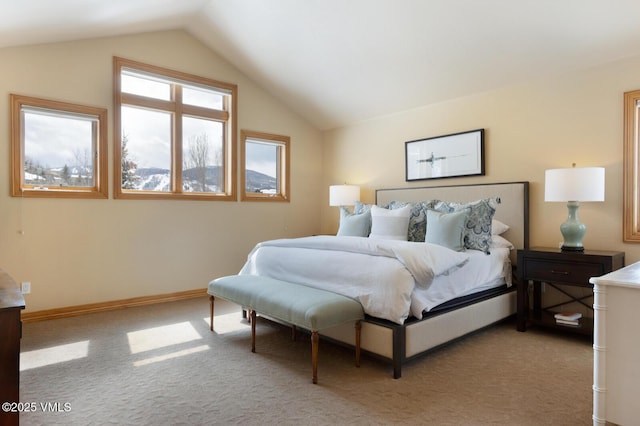2 Anvil Cir, Edwards, CO 81632 - bedroom featuring light carpet and vaulted ceiling