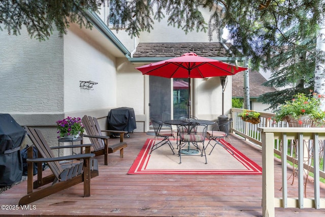 2 Anvil Cir, Edwards, CO 81632 - wooden terrace featuring area for grilling and outdoor dining area