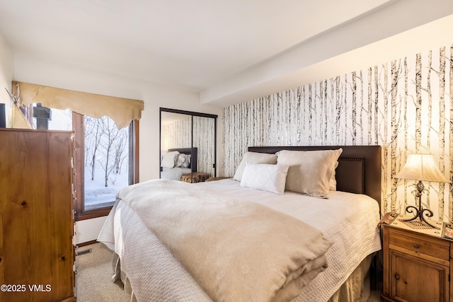 view of carpeted bedroom