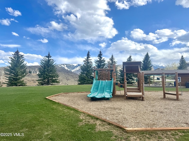2403 Draw Spur Unit 2, Avon, CO 81620 - community play area with a yard and a mountain view