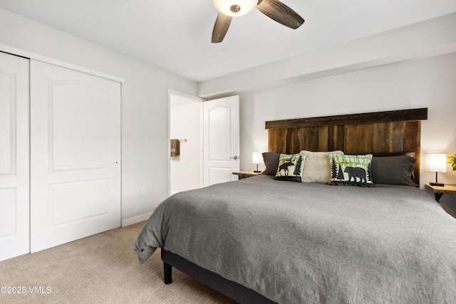 601 Crazy Horse Cir Unit 601, Edwards, CO 81632 - carpeted bedroom featuring a closet and ceiling fan