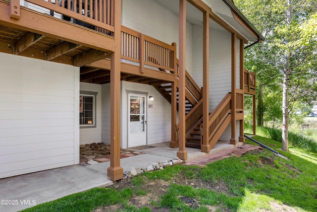 601 Crazy Horse Cir Unit 601, Edwards, CO 81632 - rear view of house featuring stairway
