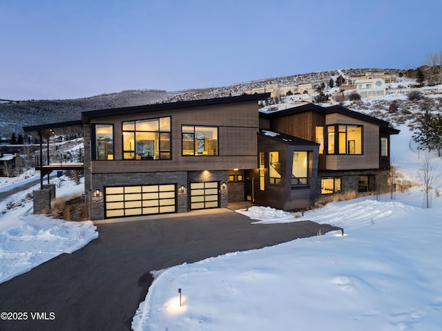 contemporary house with a garage