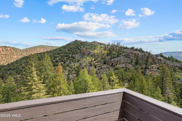 2980 Salt Creek Rd, Eagle, CO 81631 - view of mountain backdrop featuring a heavily wooded area