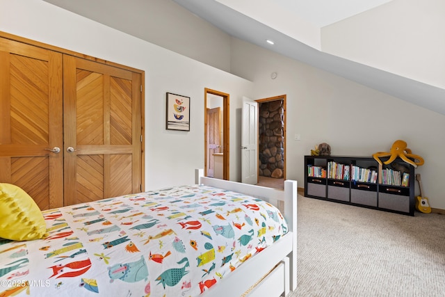 2980 Salt Creek Rd, Eagle, CO 81631 - carpeted bedroom with vaulted ceiling