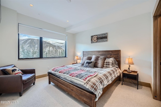 42 Riverfront Ln Unit 205, Avon, CO 81620 - bedroom with light carpet and recessed lighting