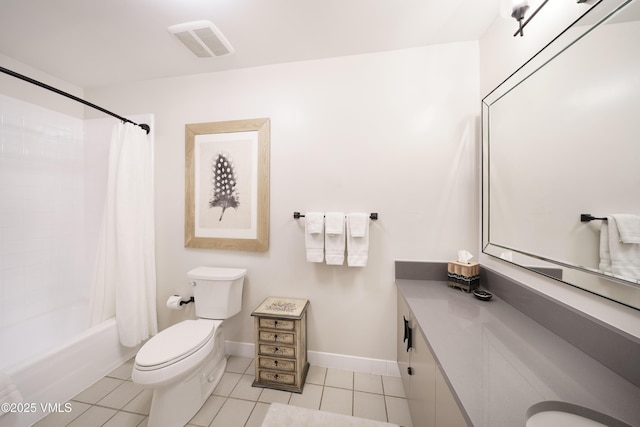 180 Offerson Rd Unit 2, Beaver Creek, CO 81620 - bathroom with toilet, tile patterned flooring, vanity, shower / tub combo, and baseboards