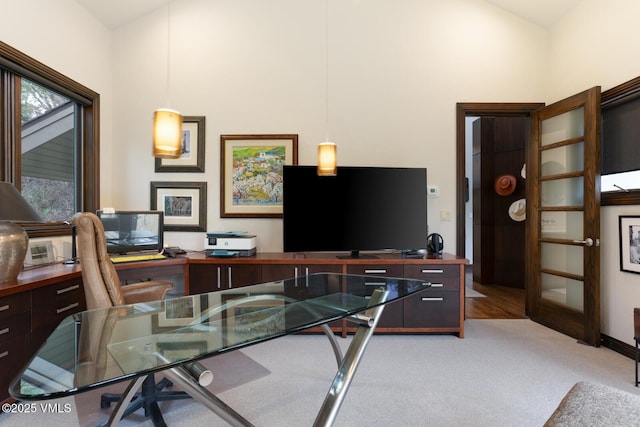 266 Sawatch Dr, Edwards, CO 81632 - office featuring light colored carpet and lofted ceiling