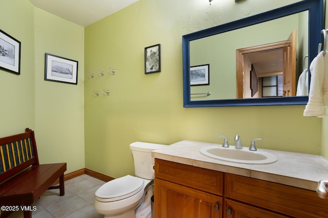 266 Sawatch Dr, Edwards, CO 81632 - half bath featuring vanity and tile patterned flooring