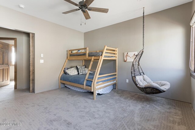 216 Monument St, Red Cliff, CO 81649 - bedroom with carpet flooring and a ceiling fan