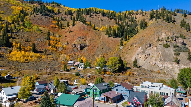 216 Monument St, Red Cliff, CO 81649 - aerial perspective of suburban area with a mountainous background