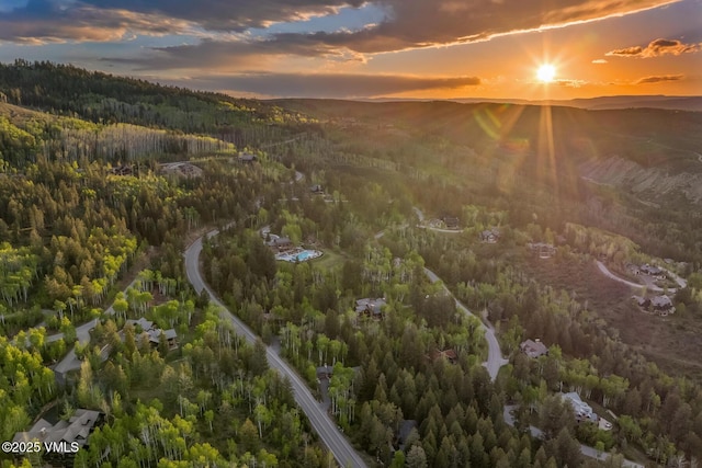 348 Red Draw, Edwards, CO 81632 - aerial view at dusk of a forest view
