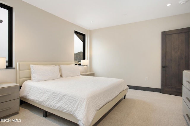 view of carpeted bedroom