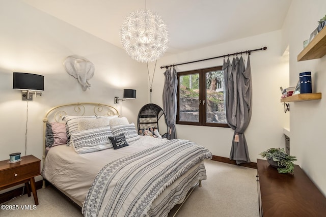 89 Trout Pond Ln, Avon, CO 81620 - bedroom with carpet and a chandelier