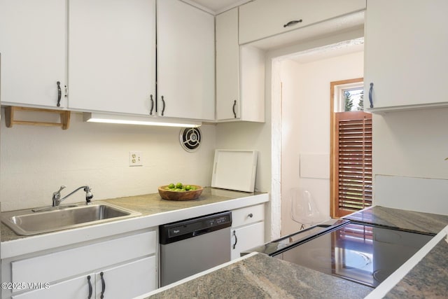 4255 Columbine Way Unit 16, Vail, CO 81657 - kitchen featuring stainless steel dishwasher, a sink, and white cabinets