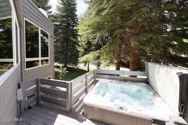 775 Potato Patch Dr Unit E, Vail, CO 81657 - deck featuring a covered hot tub