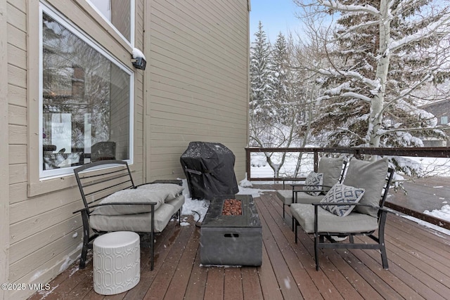 225 Daisy Ln Unit A, Eagle-Vail, CO 81620 - snow covered deck with a grill