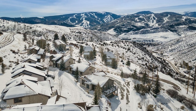 mountain view with a residential view