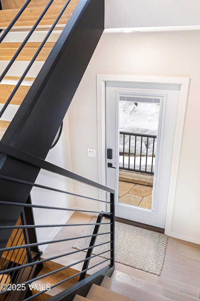 interior space featuring wood finished floors