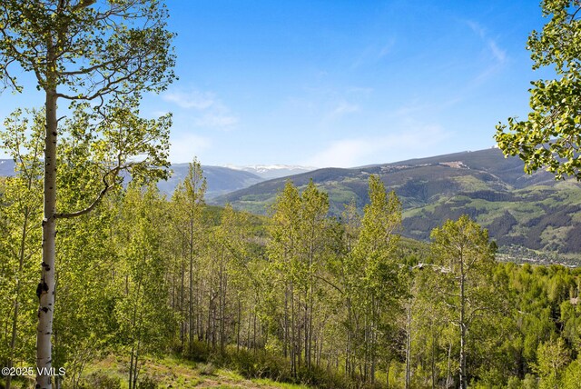 46 Jasmine, Avon, CO 81620 - view of mountain backdrop featuring a heavily wooded area
