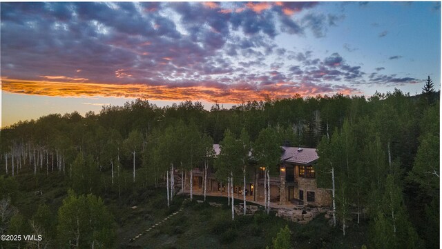 46 Jasmine, Avon, CO 81620 - aerial view at dusk of a view of trees