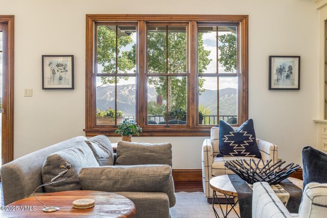 46 Jasmine, Avon, CO 81620 - living room featuring plenty of natural light and wood finished floors