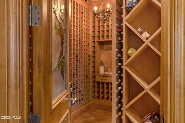 view of wine room