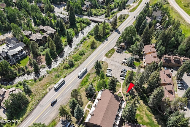 3931 Bighorn Rd Unit 5-E, Vail, CO 81657 - aerial view of property's location featuring nearby suburban area and a highway