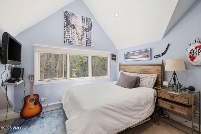 2036 Vermont Rd, Vail, CO 81657 - bedroom featuring lofted ceiling and baseboards