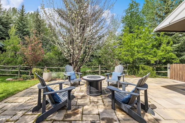 2036 Vermont Rd, Vail, CO 81657 - view of patio featuring an outdoor fire pit
